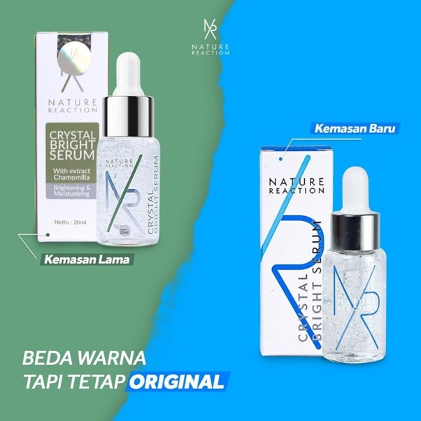 Nature Reaction Crystal Bright Serum Wajah Glowing Skin Care Wajah Serum Wajah Original Serum Wajah / SERUM WAJAH NATURE REACTION