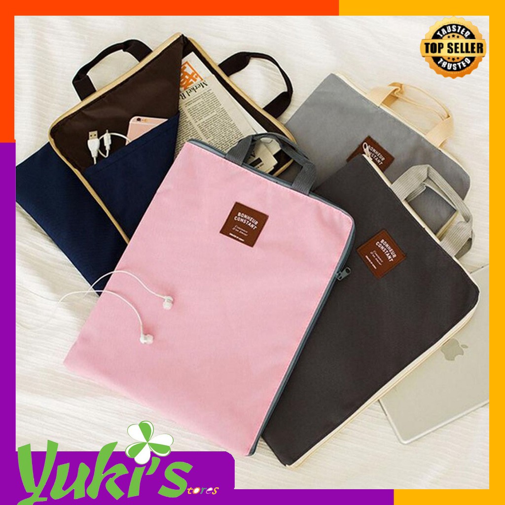 

MAP Iconic Solid color A4 Stationery File Folder Organizer Mini Bag Travel Organizer - pink