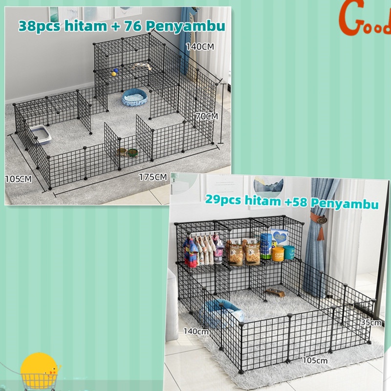 DIY Kandang Hewan Peliharaan / Kandang Kucing / Kandang Anjing / Kandang Hamster / Kandang Kelinci / Kandang Burung / Kandang Kucing Tingkat /Pagar Hewan