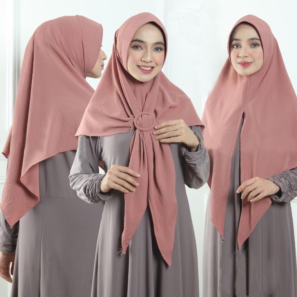 Segitiga Instan Gesper Airflow Kerudung Segitiga Pad Instan Crinkle Airflow Pasar Hija'b