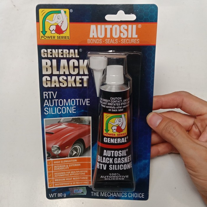 

GENERAL AUTOSIL lem gasket hitam 80 gram