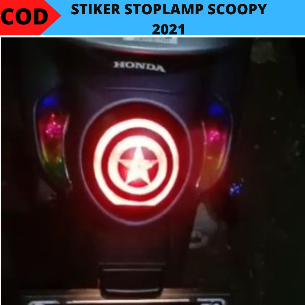 STIKER STOPLAMP SCOOPY 2021 /VARIASI MONTOR SCOOPY 2021/LAMPU BELAKANG SCOOPY NEW/VARIASI LAMPU SCOO