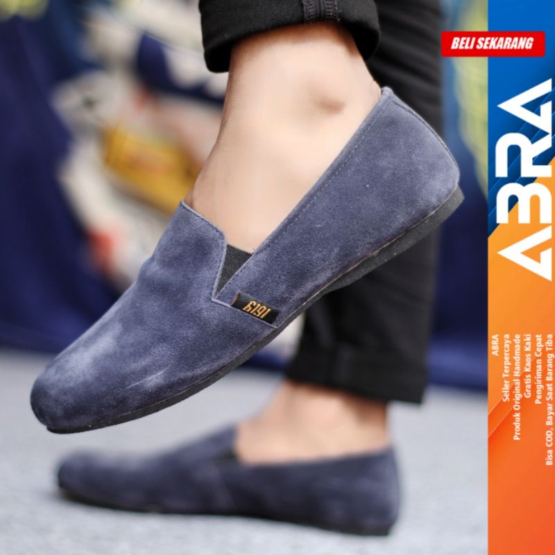 CORD Sepatu Slip On Casual Kulit Pu Kasual Slop Anti Slip Semi Formal Kerja Kondangan kuliah Gaya Keren Original Murah Pria/Cowok