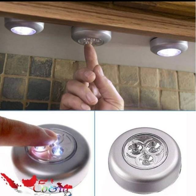 stick touch 3 lamp led lampu tempel sentuh emergency darurat