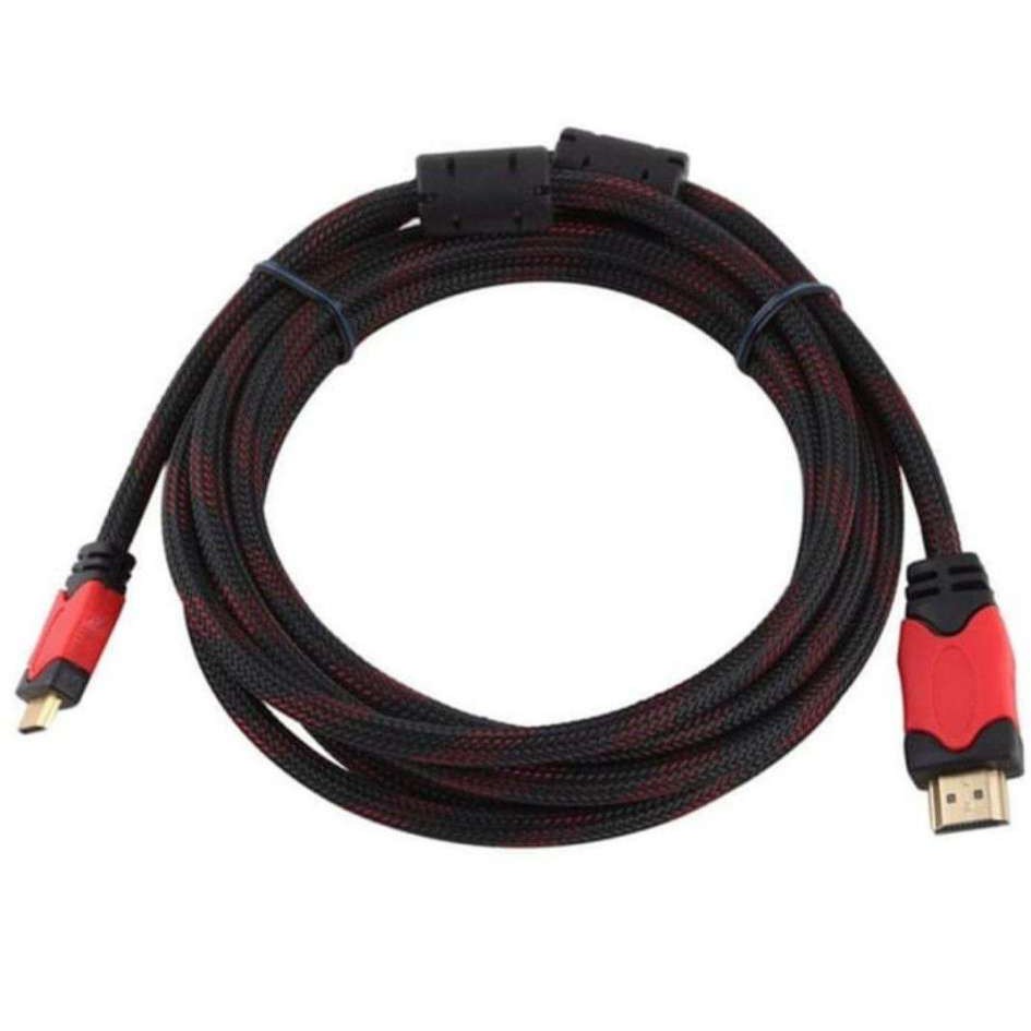 Kabel HDMI 5 Meter Serat Jaring HDMI to HDMI 5 m 1080p V.14 3D HQ