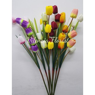  BUNGA  TULIP  ARTIFICIAL PALSU DEKORASI  HIAS Shopee Indonesia