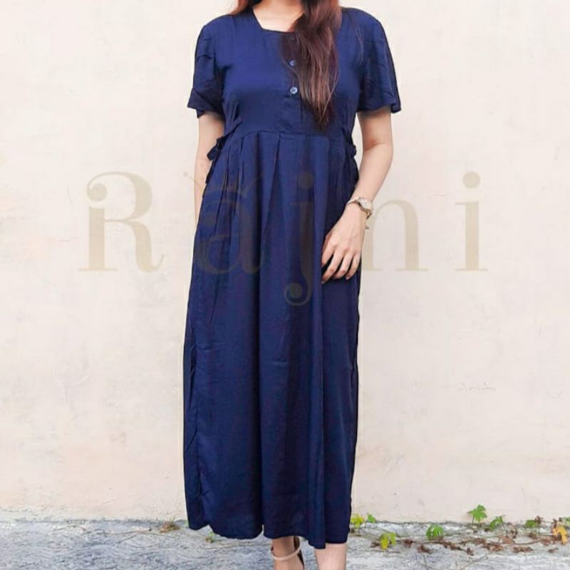 Daster Rayon Premium - Daster Lengan Pendek - Daster Panjang - Daster Busui - Home Dress asira by Ra