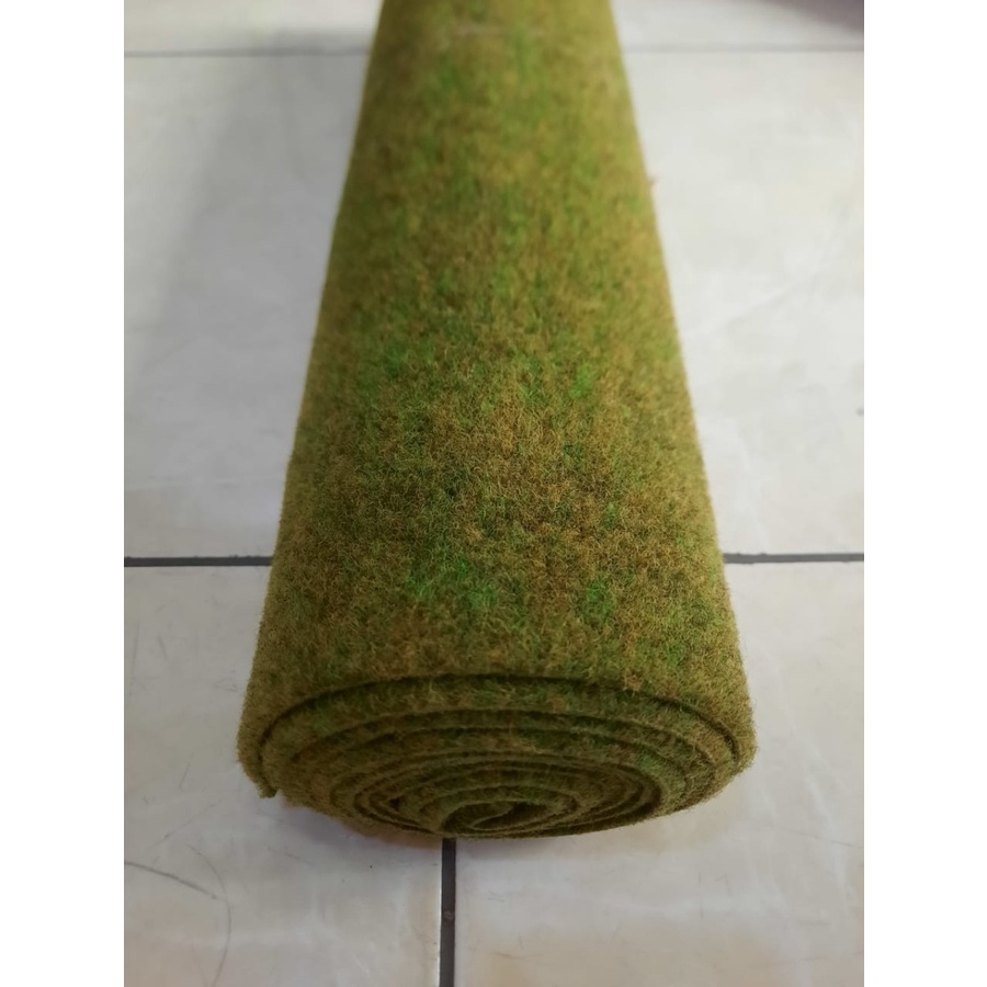 BENTLEY Karpet Bludru Bulu Tebal (0.5m x 2m), Karpet Brudu Murah, Pameran, Alas duduk, Alas Kasur-OLIVE GREEN