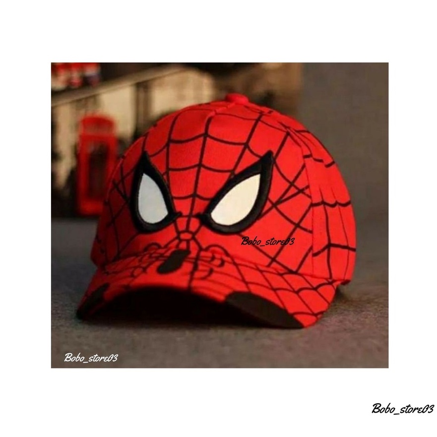 Topi Baseball Anak Laki-Laki Cowok Model Karakter Spiderman Bordir premiium