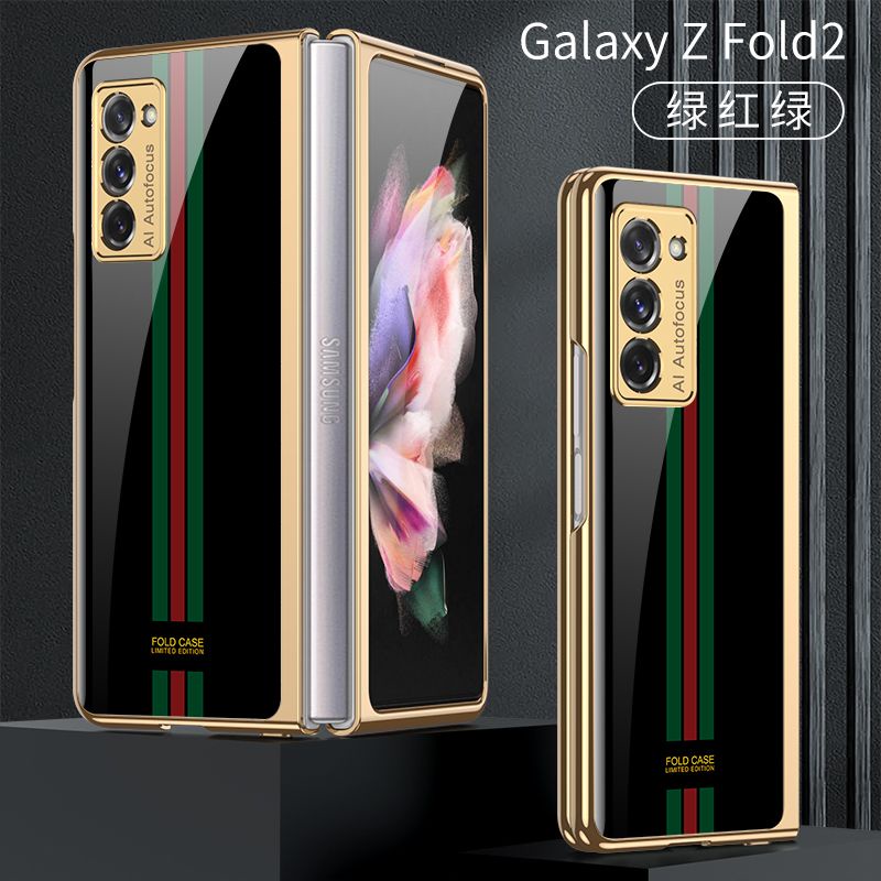 Gkk Case Original For Samsung Galaxy Z Fold 2 5G Luxury Plating Marble Stripes Case Z Fold 2