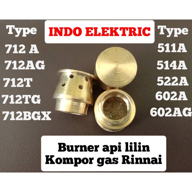 BURNER API LILIN KUNINGAN KOMPOR GAS RINNAI