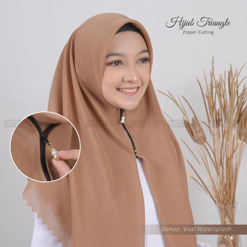 Hijab Triangle Zipper Cutting