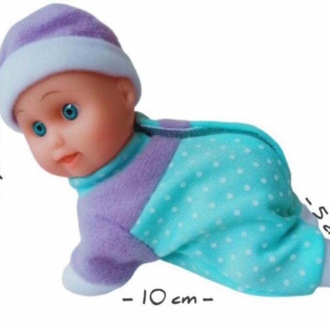 Mainan Anak Boneka Bayi Merangkak, Bergerak Pakai Baterai