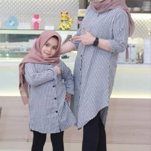 Couple Mom Kids Kemeja Tunik