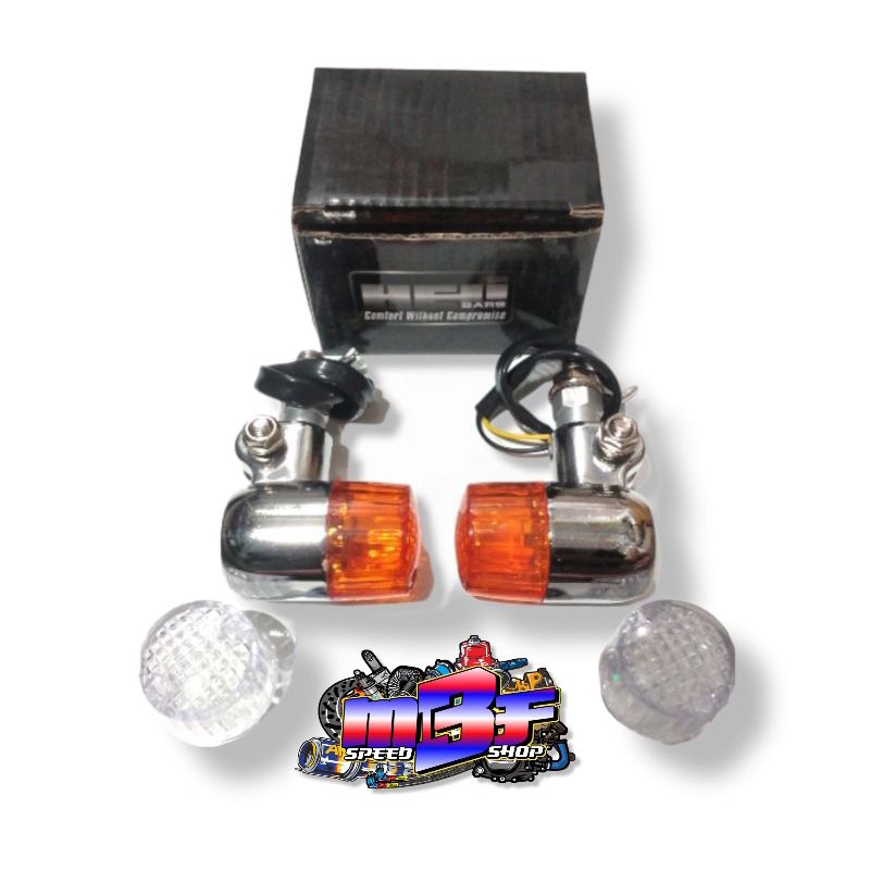 0Lampu Sein CB Reting Motor Palu Kotak Bulat Helibars Impor lampu sein sen riting LED