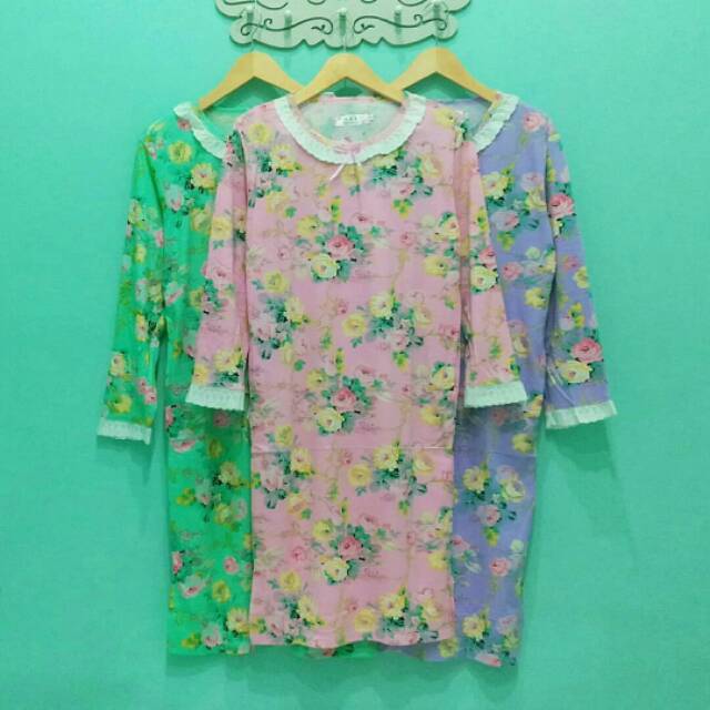 Daster Korea Renda Mawar Import