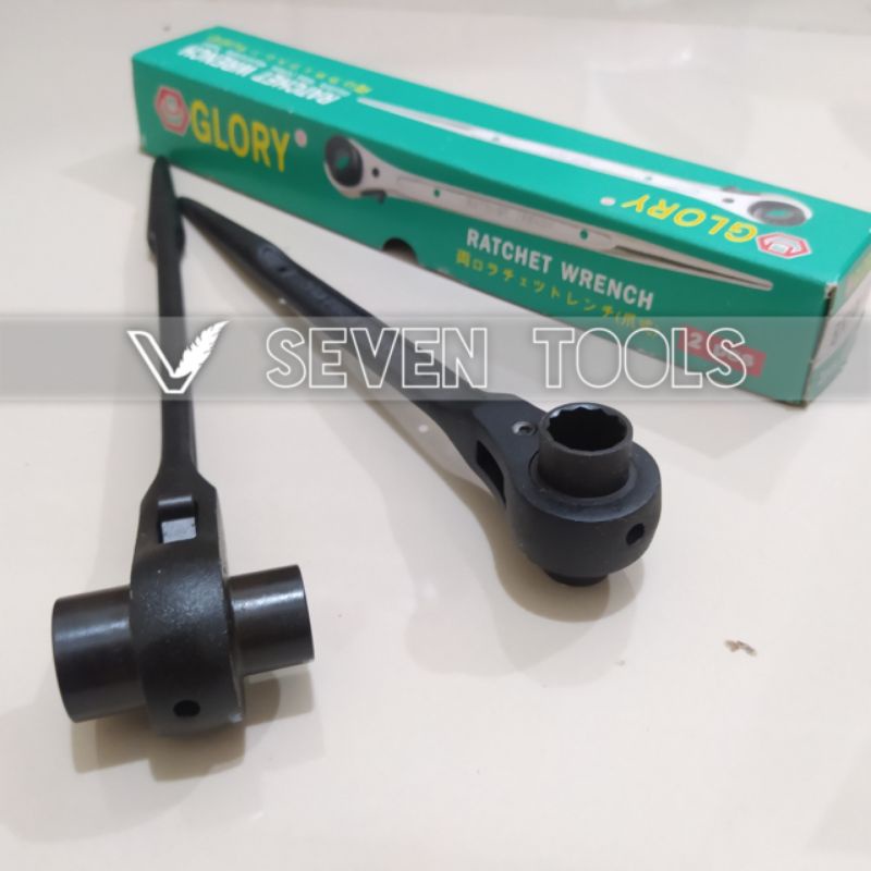 Kunci ring ratchet GLORY SCAFFOLDING 13 X 17 mm Double Ratchet Scaffolding