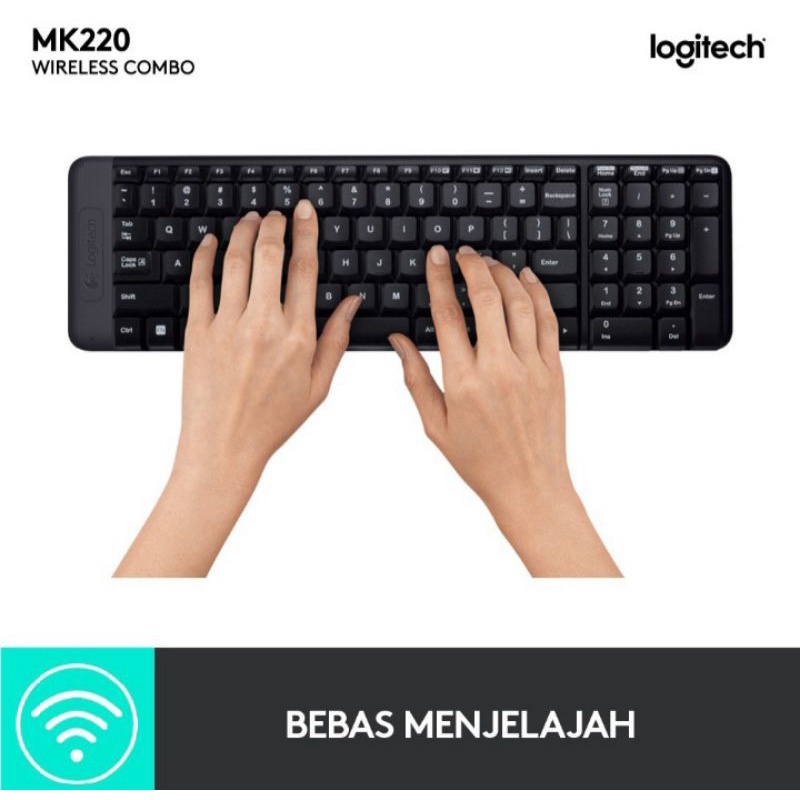 Logitech mk220 keyboard usb wireless original