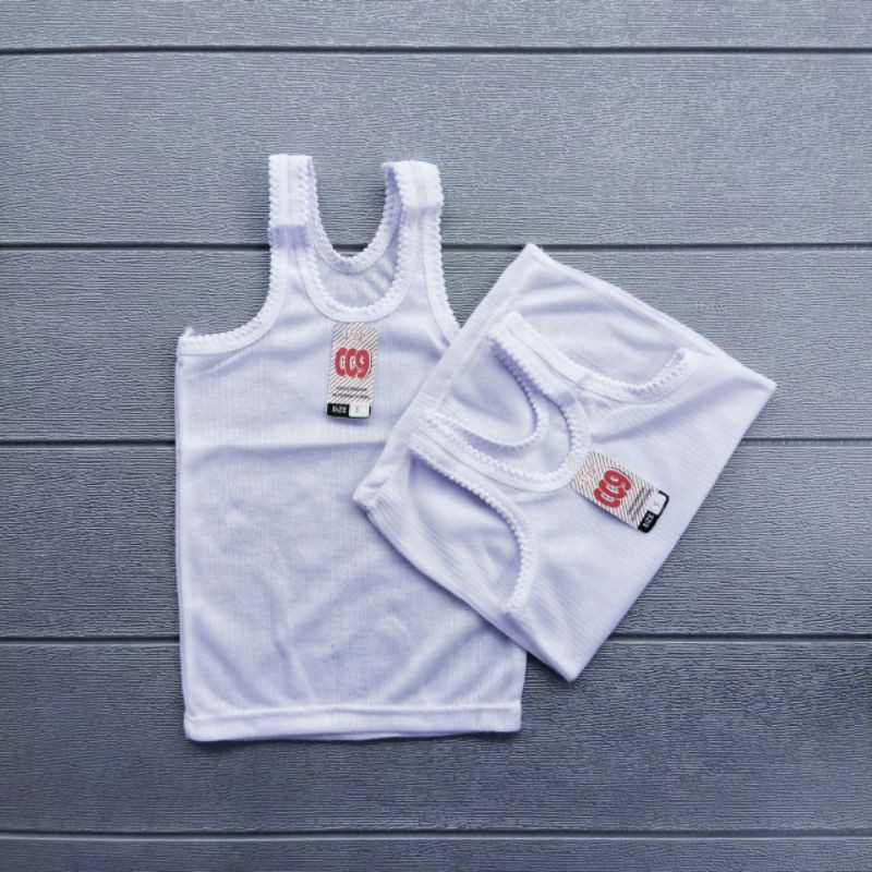 Singlet anak sekolah putih murah halus / singlet murah anak S M L XL 3L