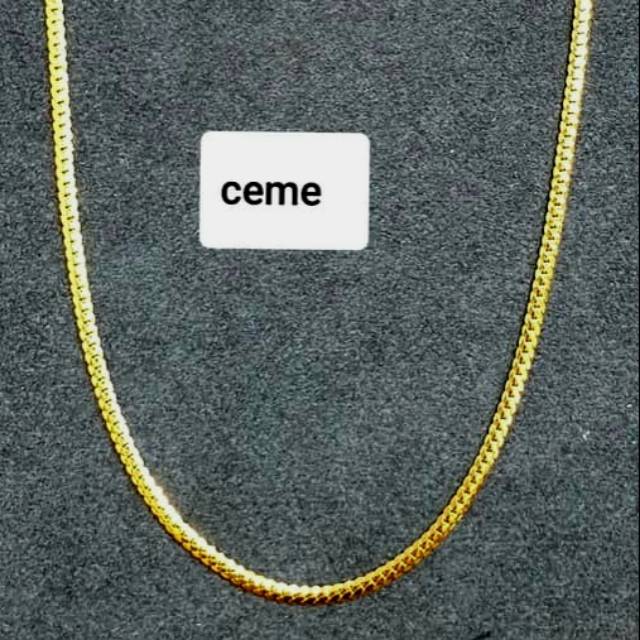Kalung Ceme Chain Cantik Emas asli Kadar 700 berat 5 gram