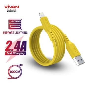 Kabel Data iPhone 2.4A Silicone Quick Charge VIVAN VSL100