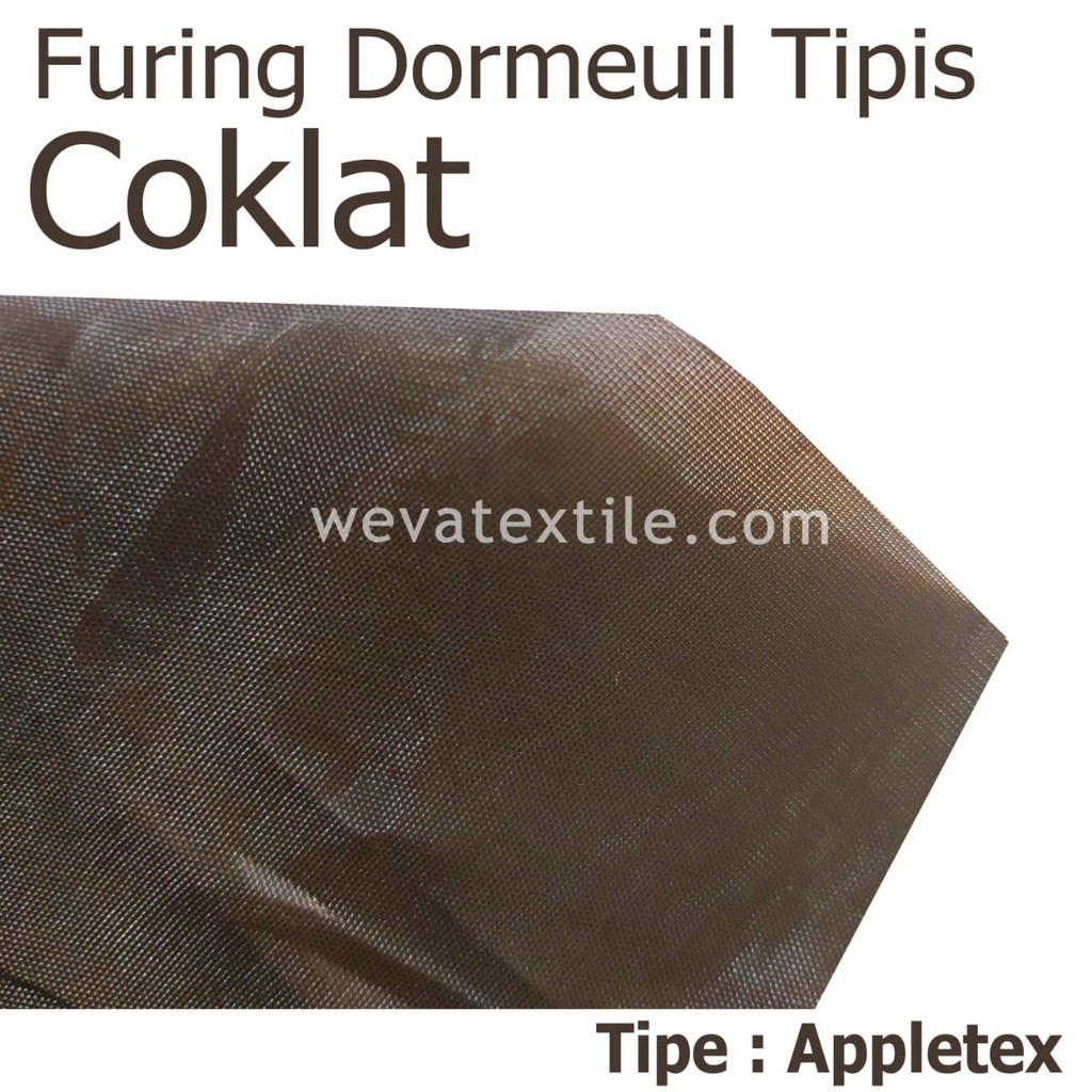 Furing Dormeuil Tipis Bahan Kain Dalaman Jaket Coklat