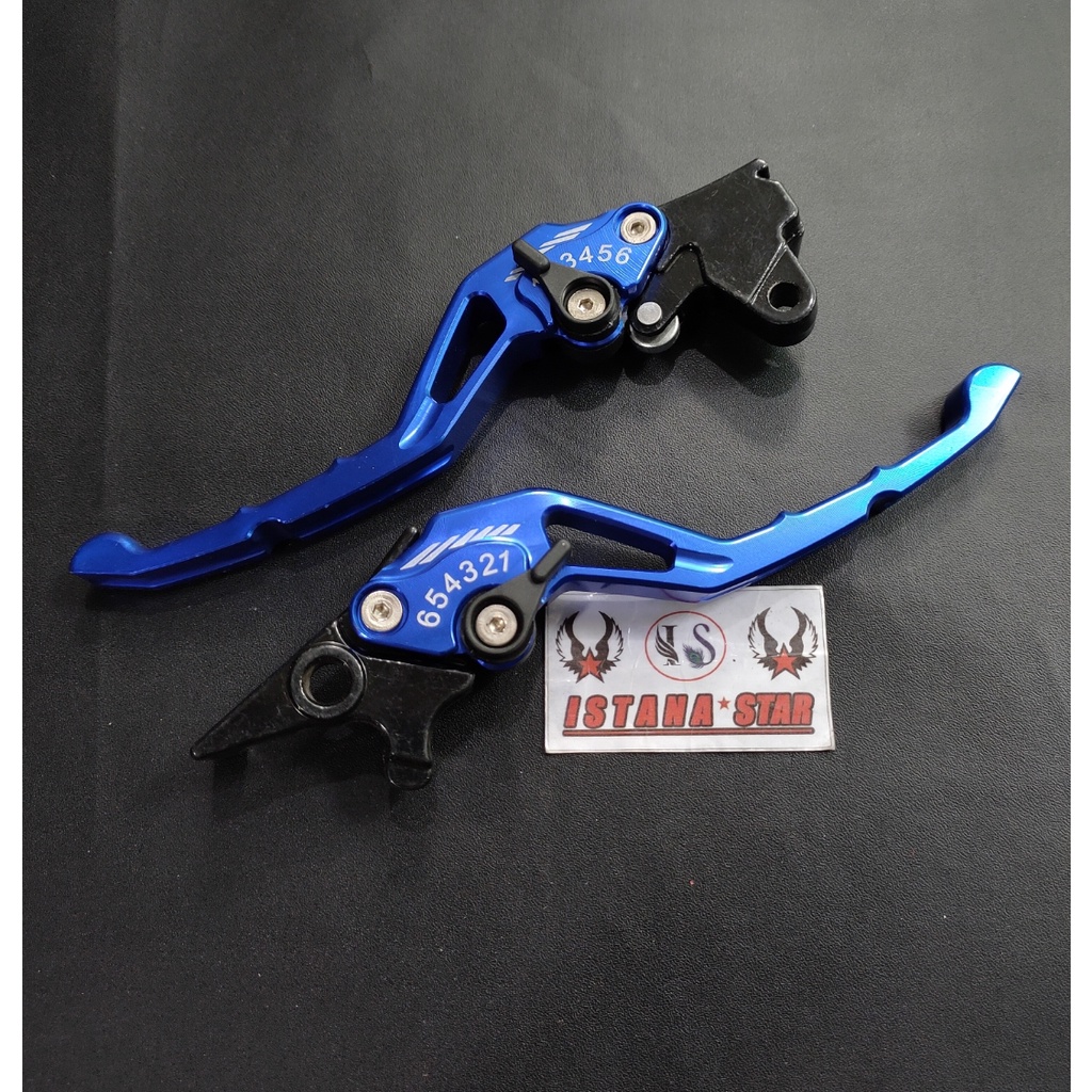 Handle Rem BEAT - Handel Rem Variasi BEAT karbu/BEAT FI 2013 non CBS Full CNC / Hendel Rem Depan Dan Rem Belakang BEAT SCOOPY VARIO 110 (NON CBS) - BIRU