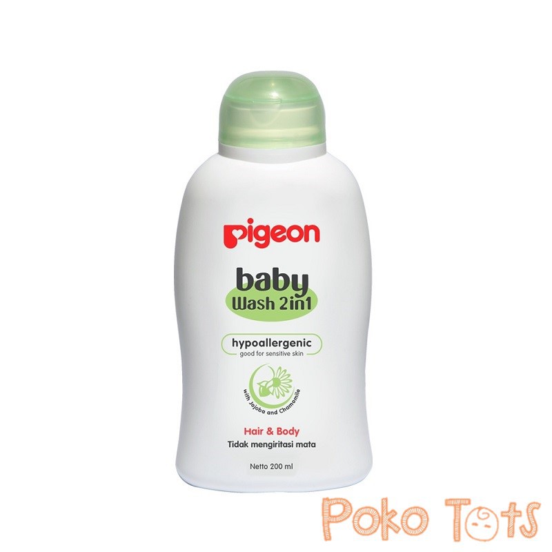 Pigeon Baby Wash 2in1 200ml Sabun Baby Anak Hair &amp; Body With Jojoba and Chamomile WHS