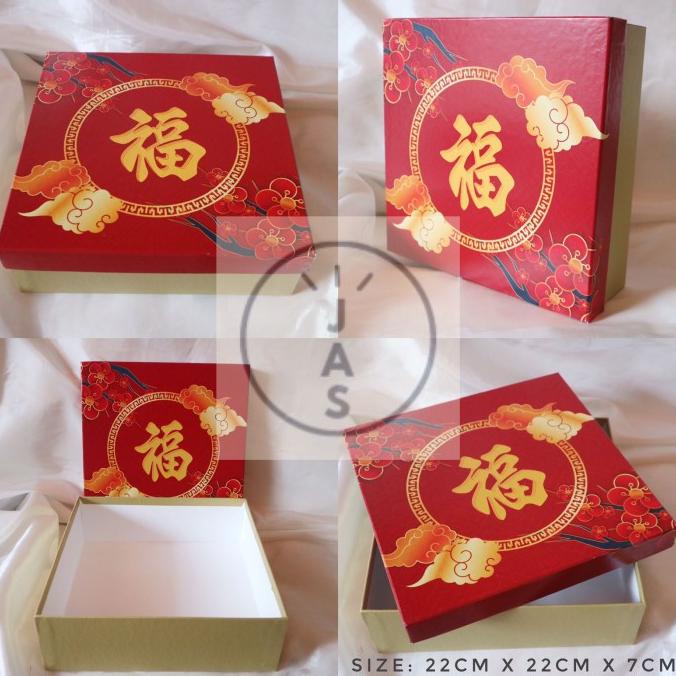 

[COD] kotak kue 22x22x7 hard box / hand made / edisi chinese new year imlek [COD]