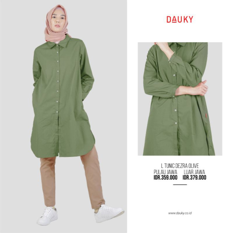 L Tunic Dezra / Tunik Dauky / Atasan Wanita /Tunik Polos / Tunik Terbaru / Tunik Wanita