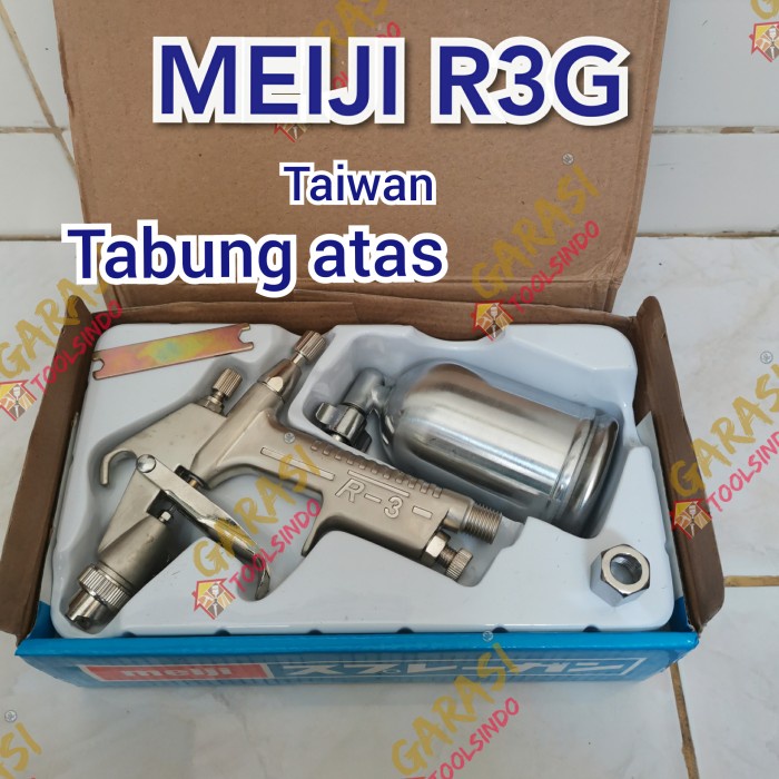 spray gun MEIJI R3 G taiwan tabung atas spet cat angin semprot meiji