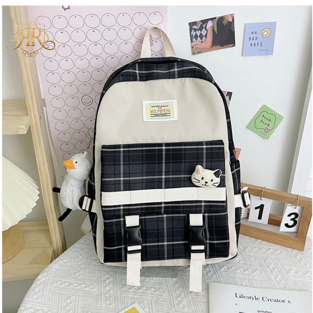 Tas Ransel Anak Sekolah Wanita Original Vaaste Backpack Fashion Korea Tas Punggung Perempuan Terbaru Kekinian Kiyowok