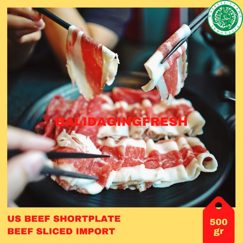 

Daging Sapi Slice 500 gr / US Beef Short Plate / Shabu Shabu Yoshinoya