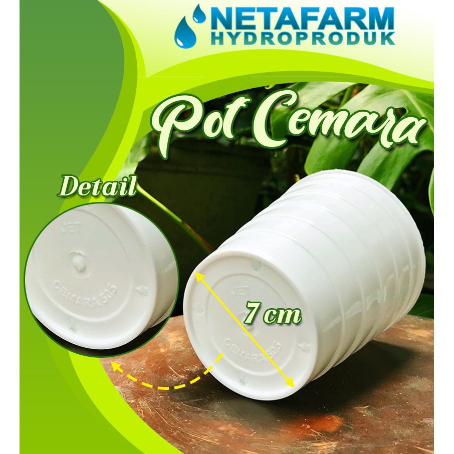 Pot Bunga Plastik Cemara Putih no 505