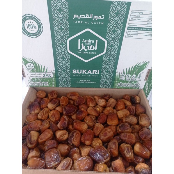 

Kurma Sukari Amira 3 kg Kurma Premium