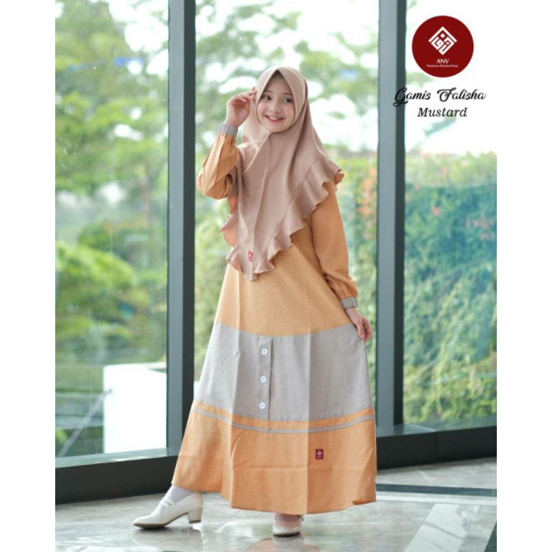 Gamis Falisha Set Hijab by Anv Gamis Anv Falisha