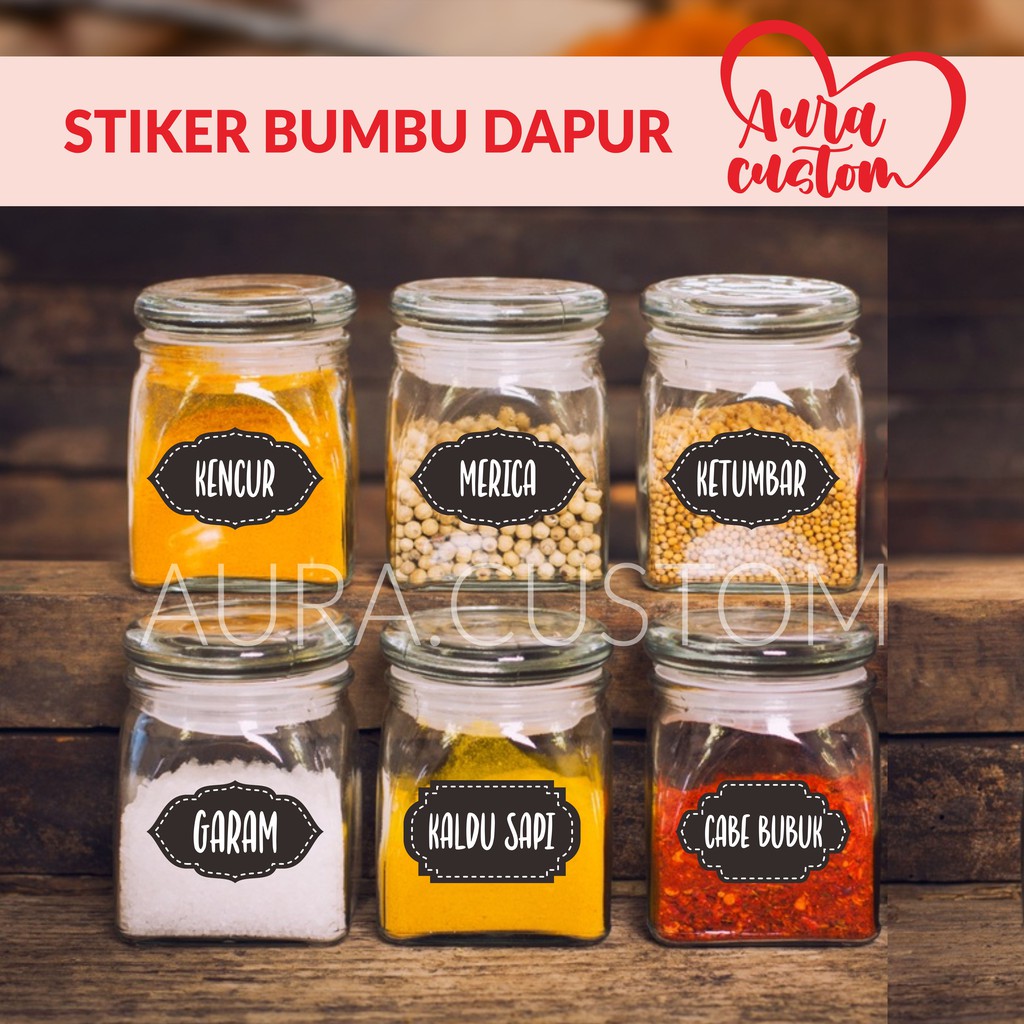 

STIKER BUMBU DAPUR / LABEL BUMBU / STICKER COFFEE CAFE / LABEL PENANDA MAKANAN