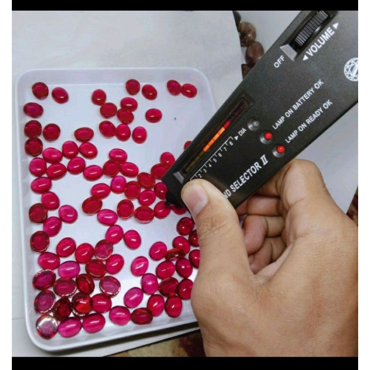 Perhiasan Permata Merah Siyam Oval Cabochon 10 - 12 MM merah siem