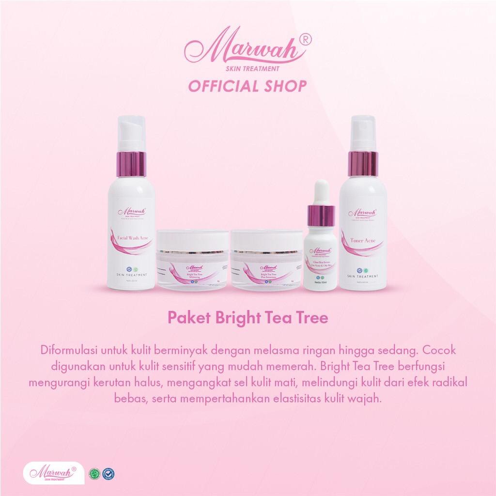 Marwah Skin Care Paket Bright Teatree (FREE POUCH)