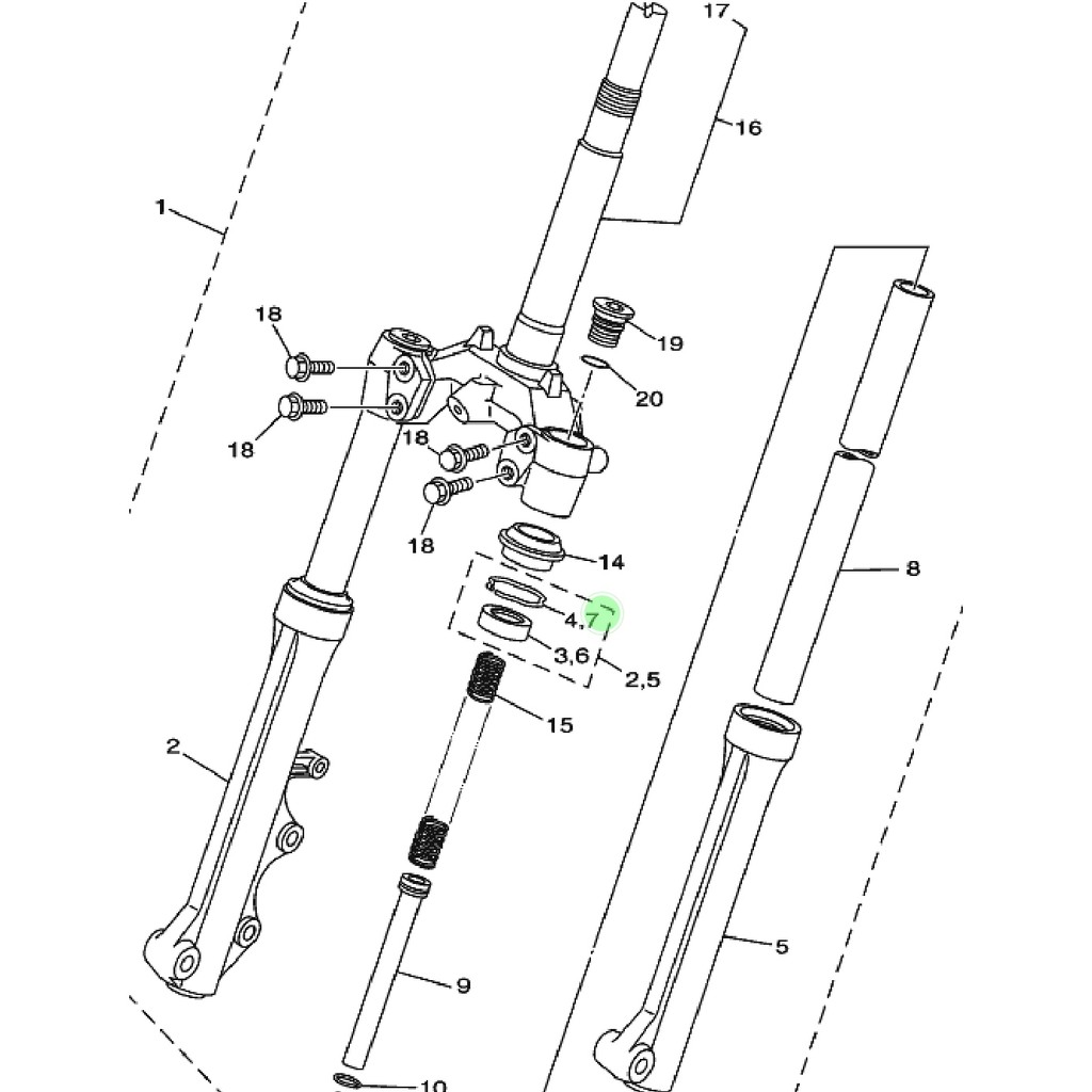 KLIP CLIP SIL SEAL AS SHOCK SHOK SOK DEPAN ALFA SIGMA F1ZR FIZR F1Z R FIZ R FORCE 1 ORIGINAL YGP 1T8-F3156-00