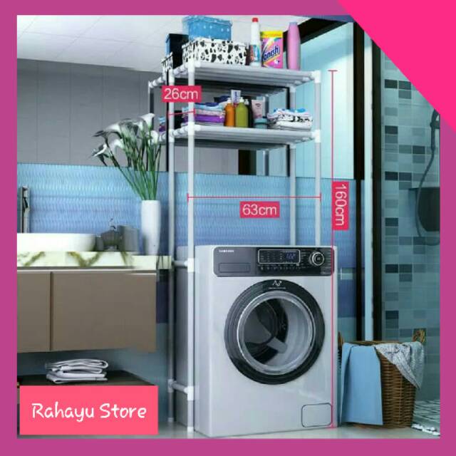 RS MH X100 RAK MESIN CUCI Rak multi fungsi Rak Simpel Rak pakaian kotor Rak deterjen Rak murah.
