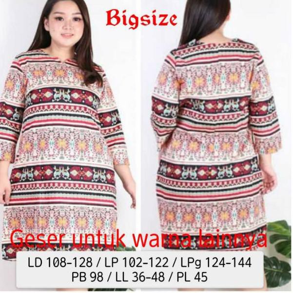 Best Price>> Dress Batik Sandy 125/Dress Batik Katun Stretch Jumbo Size HKR
