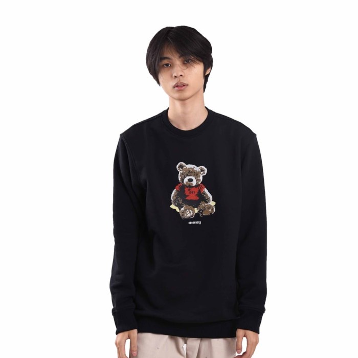 Roughneck SS143 Black Kiddy Joy Crewneck - l, black