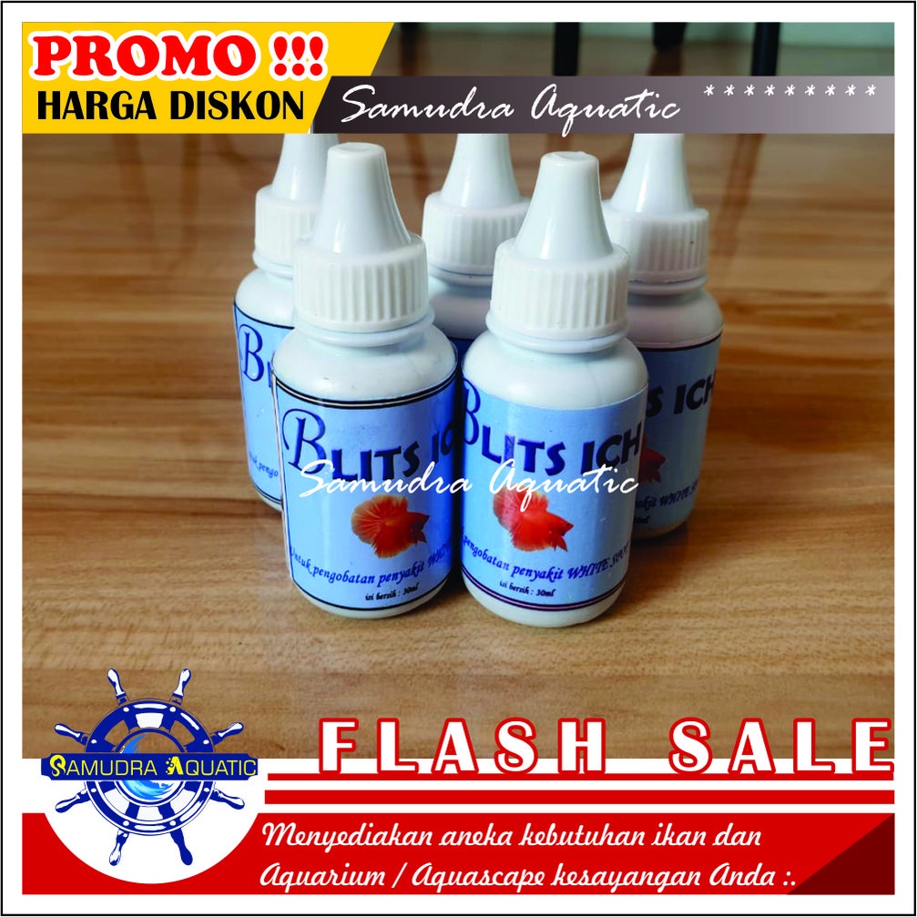 Obat Biru BLITS ICH Ikan, Obat Ikan Hias White Spot (GRATIS KARDUS)