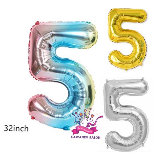  Balon  Foil Angka 80cm balon  ulang tahun Shopee Indonesia