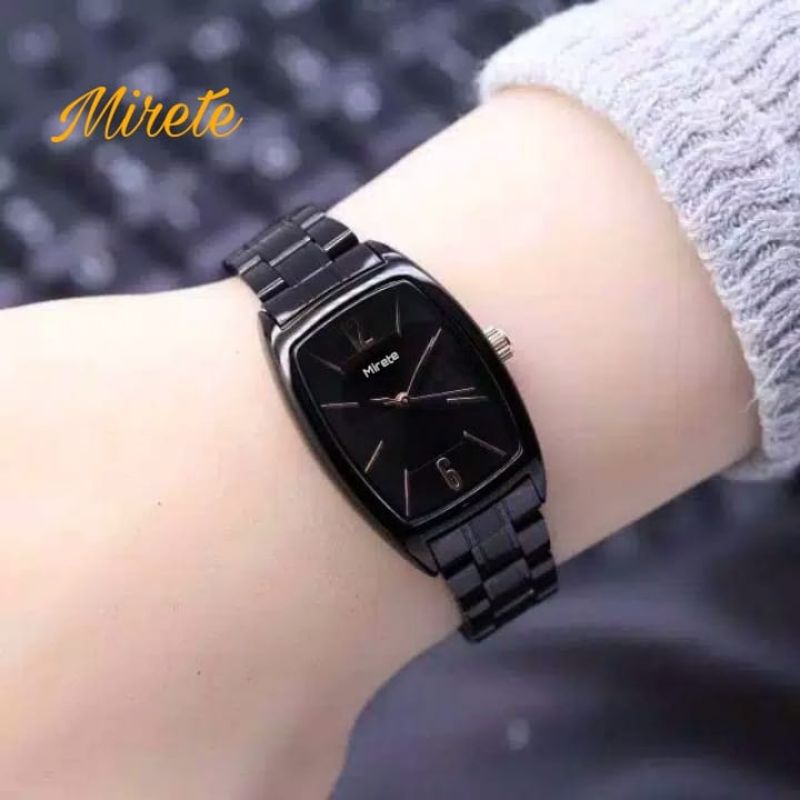 JAM TANGAN MIRETE OVAL PERSEGI MODEL SIMPLE TAHAN AIR_MIRETE ORIGINAL TAHAN AIR JAM TANGAN CEWEK PERSEGI_JAM TANGAN KASUAL WANITA RANTAI STAINLIS STEL FREE BATRAI CADANGAN JAM TANGAN BESI JAM TANGAN WANITA TERLARISS