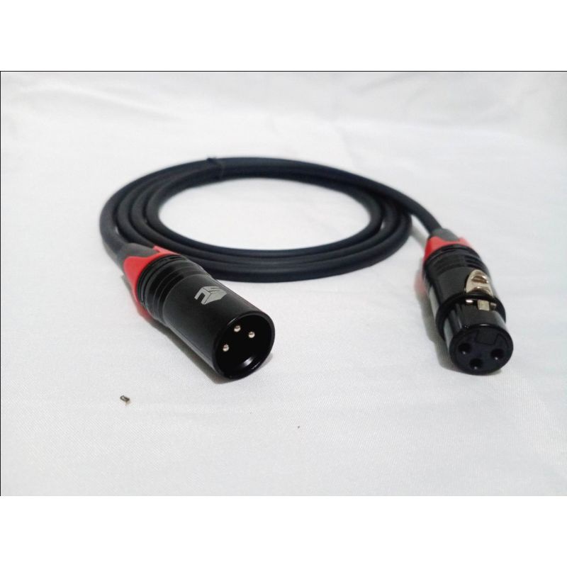 1 PCS KABEL CANON XLR MALE (COWOK) KE XLR FEMALE (CEWEK) BLACK 40 METER