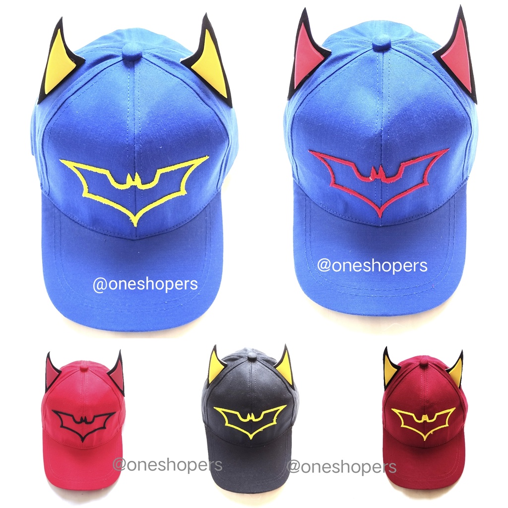 Topi Anak Batman Karakter/Topi Logo Batman Bordir Usia 2-6 Tahun