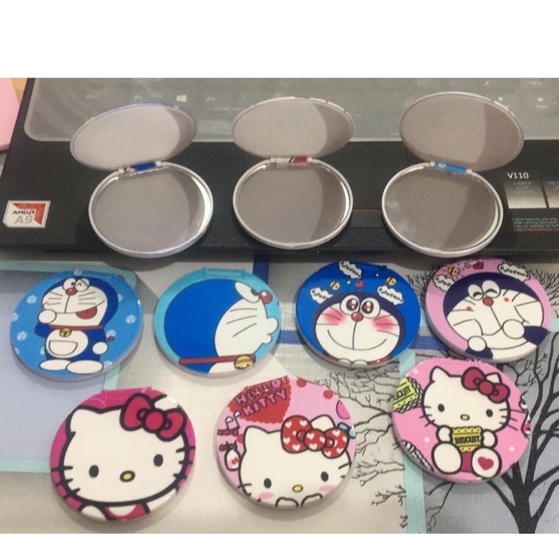 POP SOCKET CERMIN MOTIF KARTUN HELLOKITTY DAN DORAEMON / RING CERMIN KACA /GRIPTOOK CERMIN/HOLDER HP