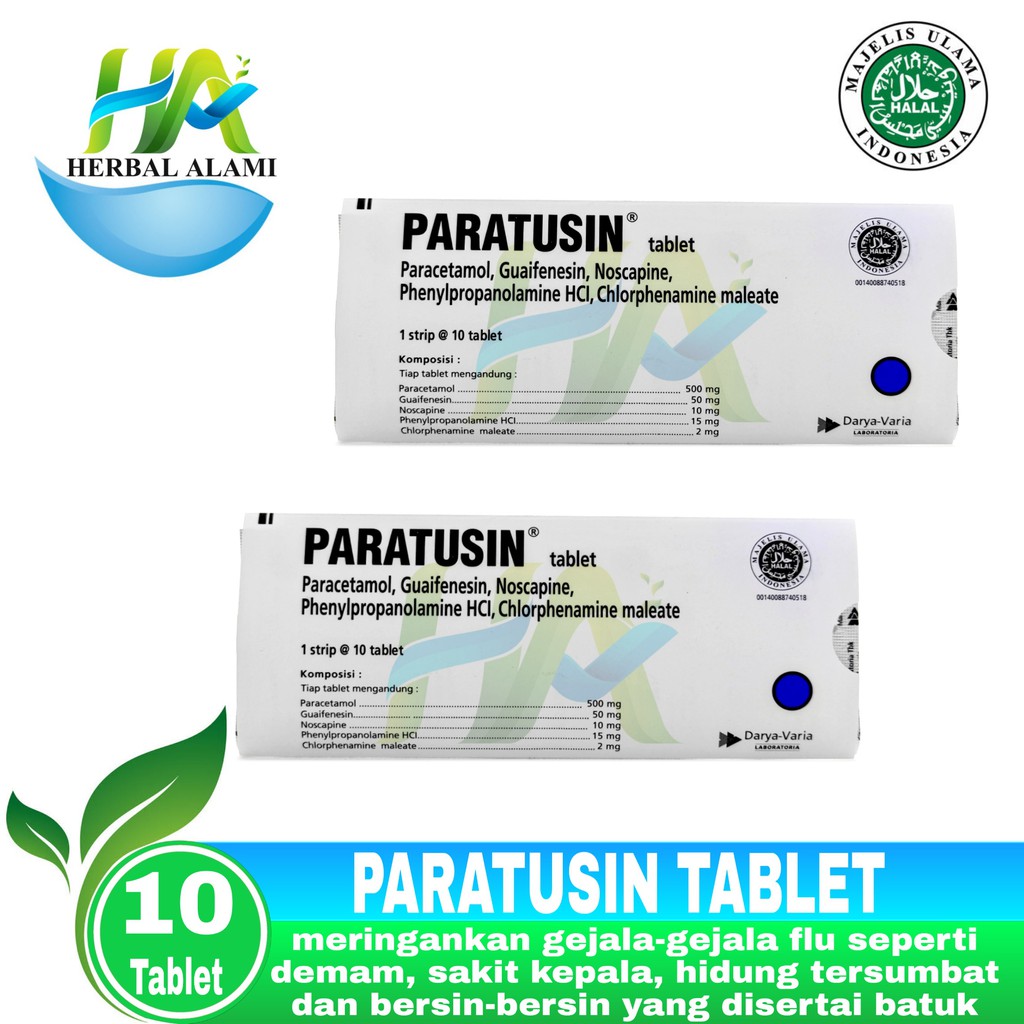 Paratusin Tablet isi 10 - Obat Demam Flu Sakit Kepal